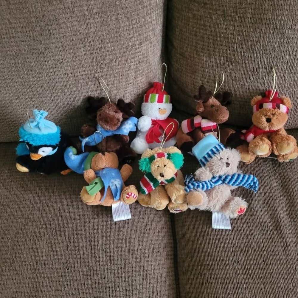 Plush Animal Ornament Set - Multicolor